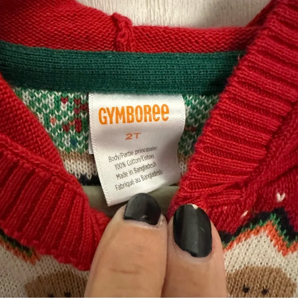 Gymboree Fairisle Zip Up Hoodie Very Merry Blue Boys 2T